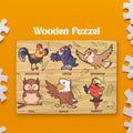 Wooden Bird Puzzle Educational Board for Kids | Inventive Play