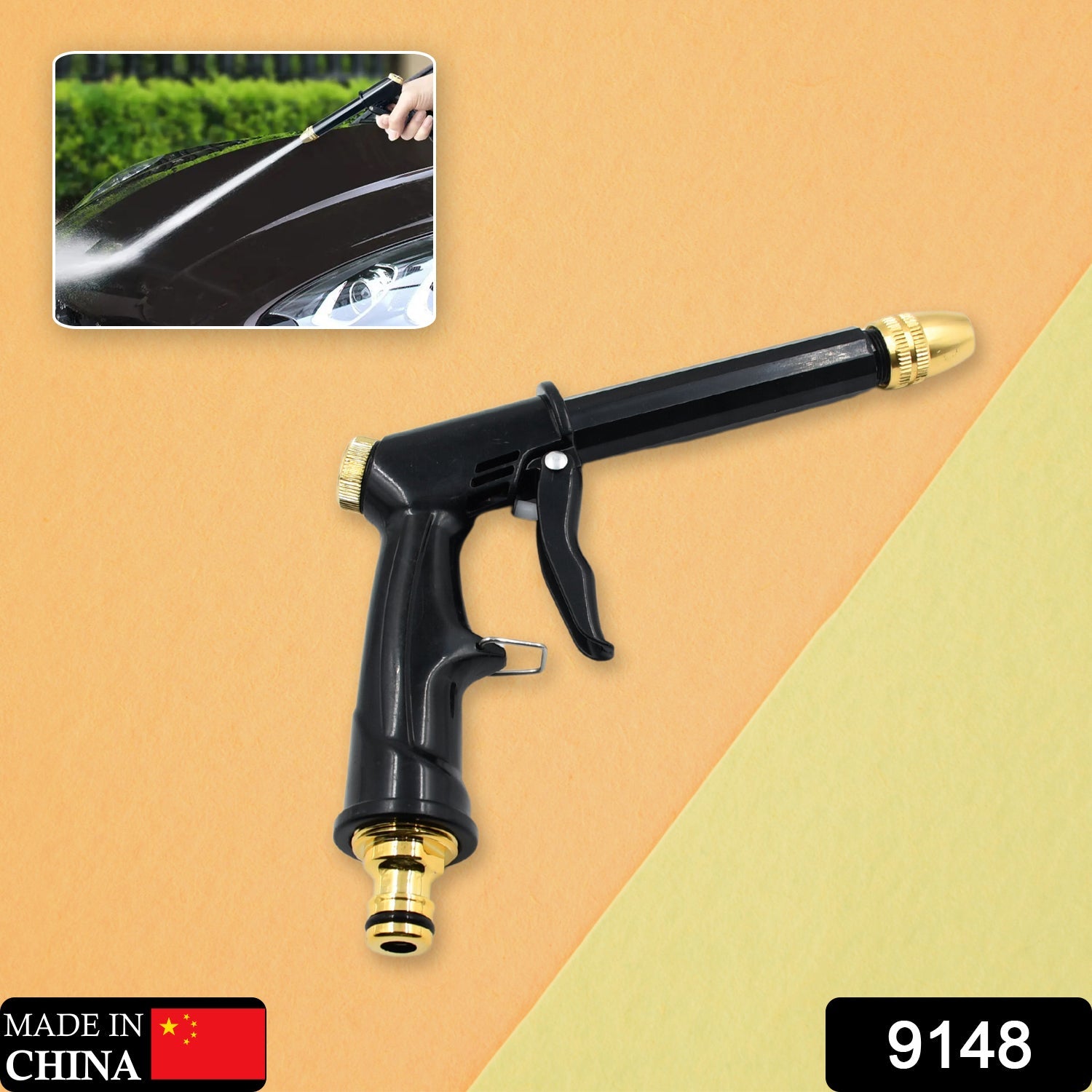 ALVENZA Water Spray Gun – Brass Multi-Mode Nozzle | Velvet Wheels