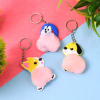 ALVENZA Cartoon Animal Keychain – Soft Silicone Stress Relief Toy