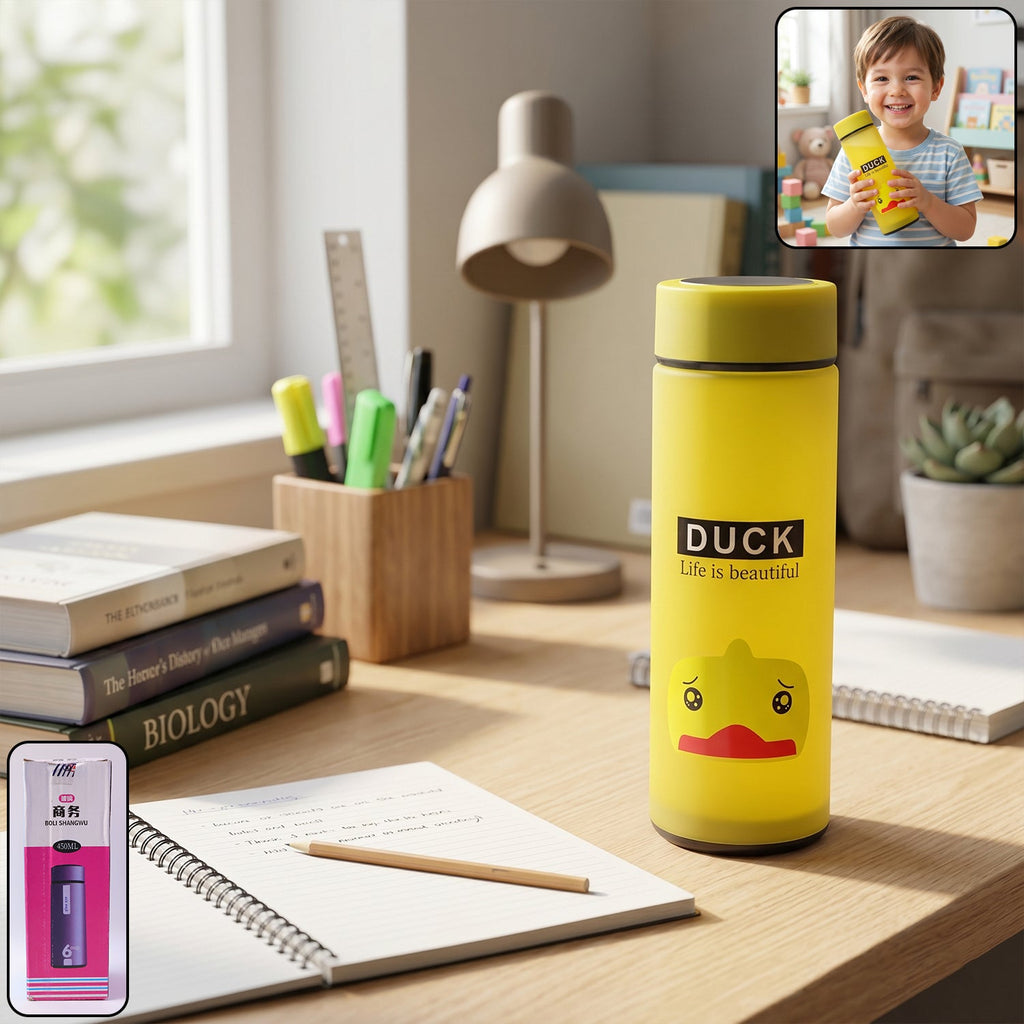 Frosted Glass Kids Water Bottle Leak-proof & Stylish Design