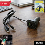ALVENZA RGB Breathing Light Car USB Charger – Multi Port Fast Charging