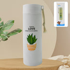 Glass Water Bottle Leakproof 450ml Borosilicate | FitFuzion