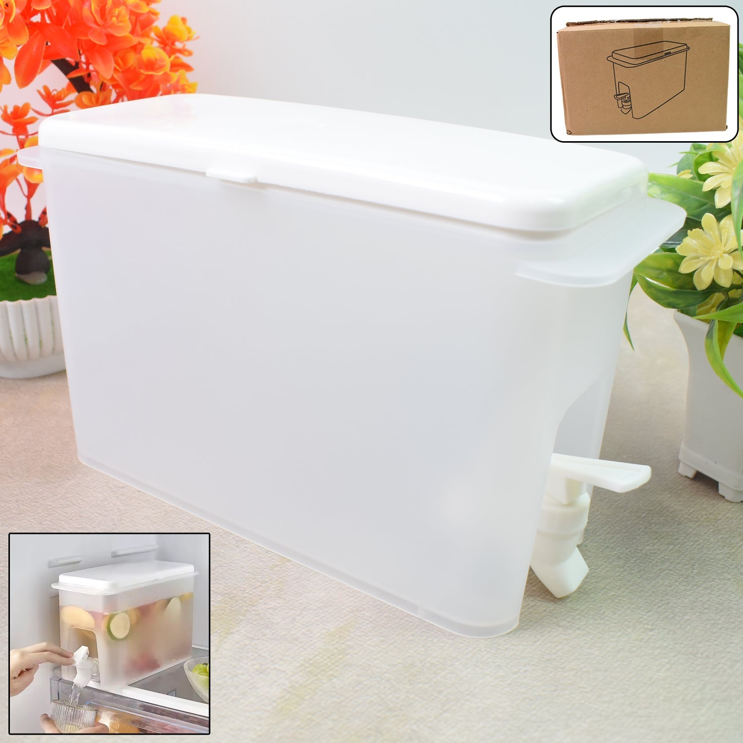 ALVENZA Water Dispenser Jug 3.5L with Faucet – Refrigerator Safe | Indo Glow