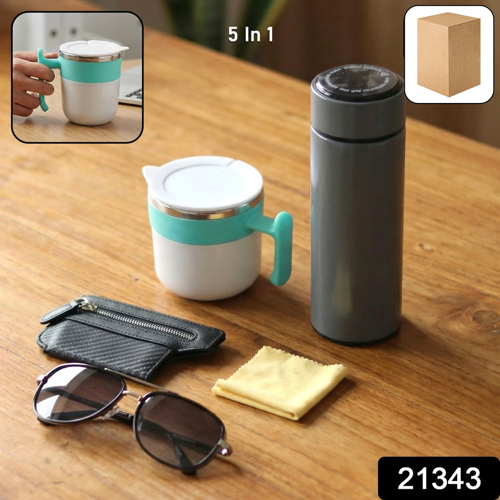 ALVENZA Travel Essentials Set – 5-in-1 Combo with Insulated Bottle & Mug