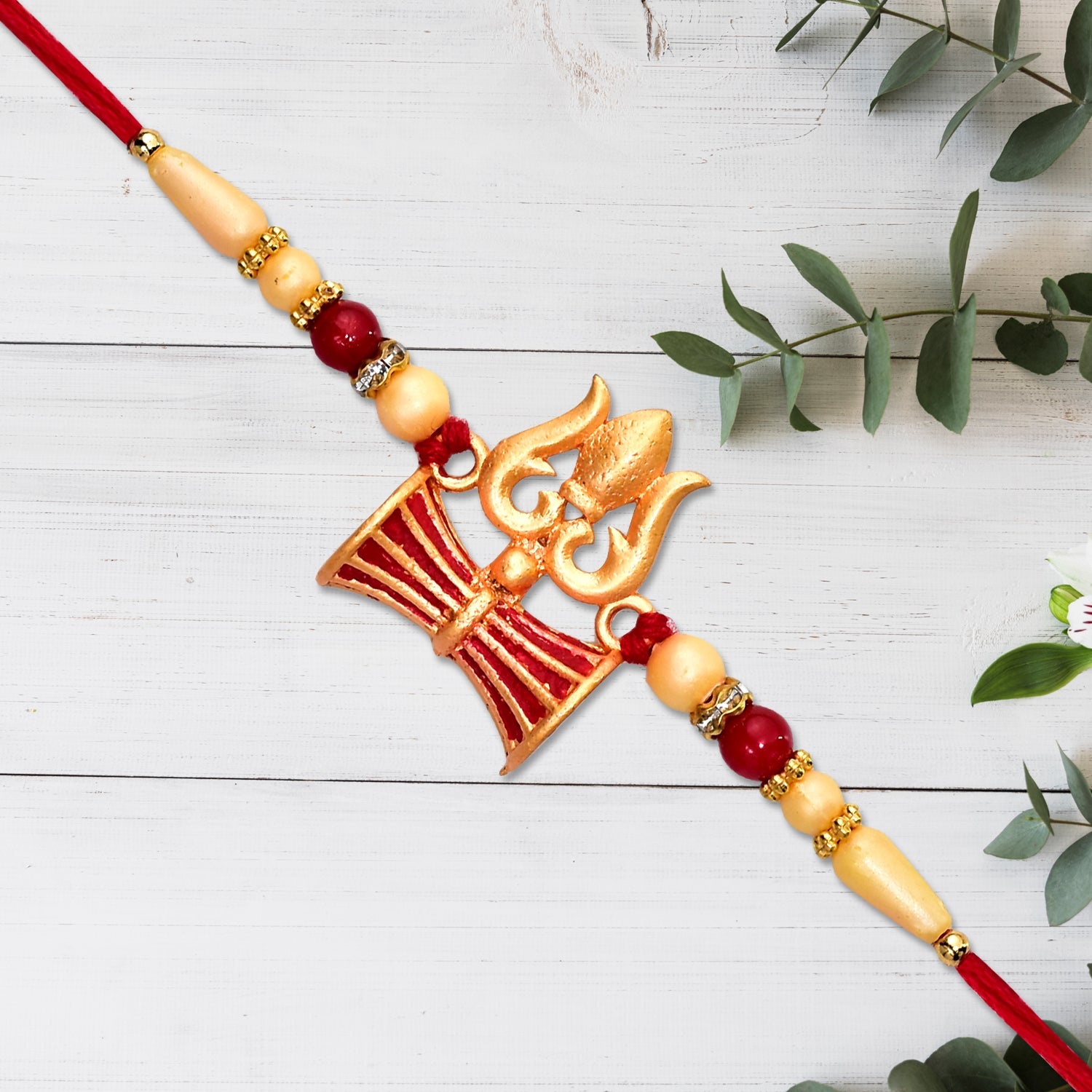 ALVENZA Shiva Trishul Rakhi - Divine Protection & Strength Symbol