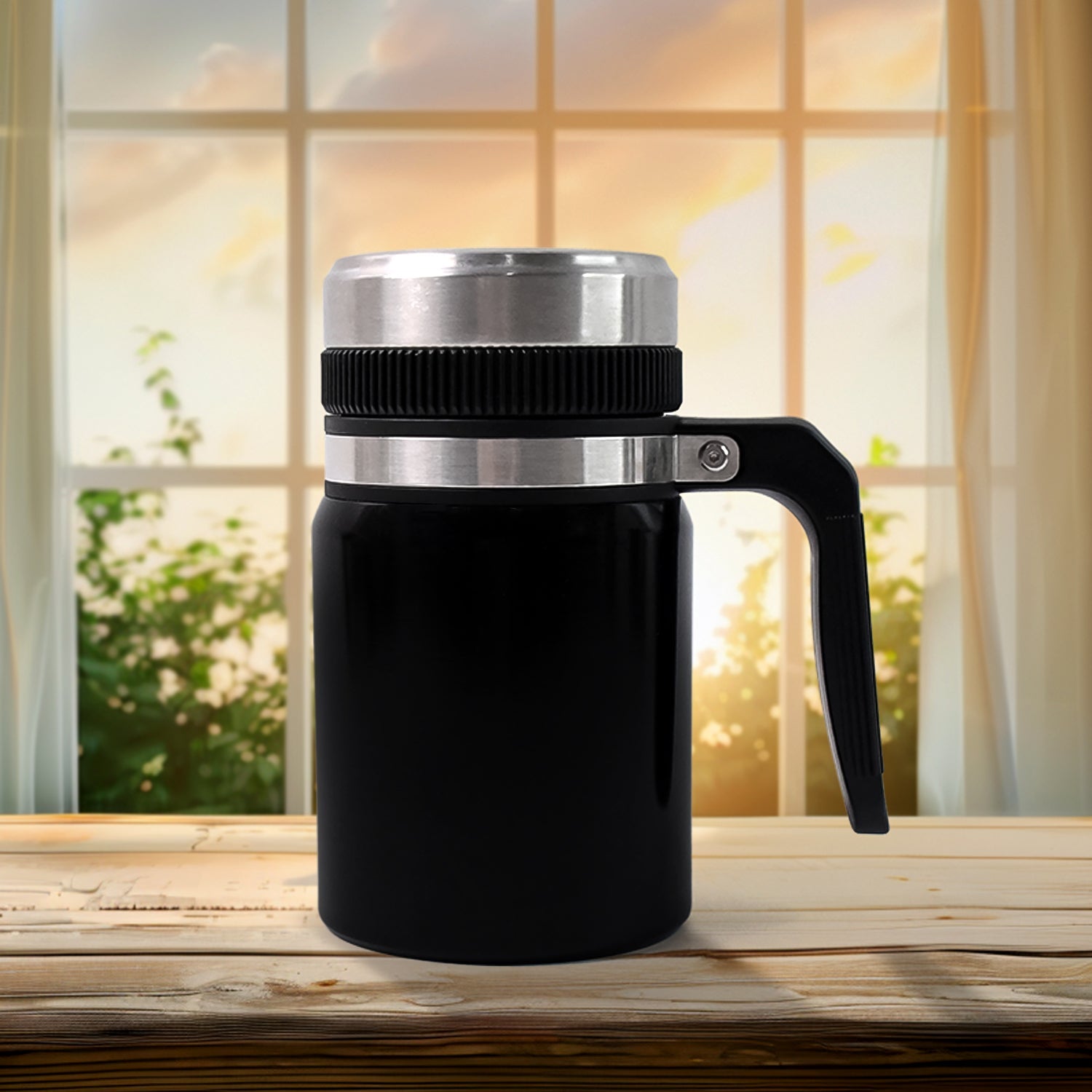 ALVENZA Stainless Steel Vacuum Coffee Cup – 600ml Anti-Scald, Non-Slip