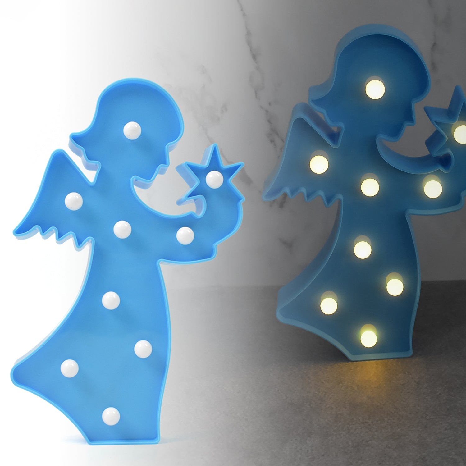LED Angel Night Light Battery Operated Room Decor | Deskrova