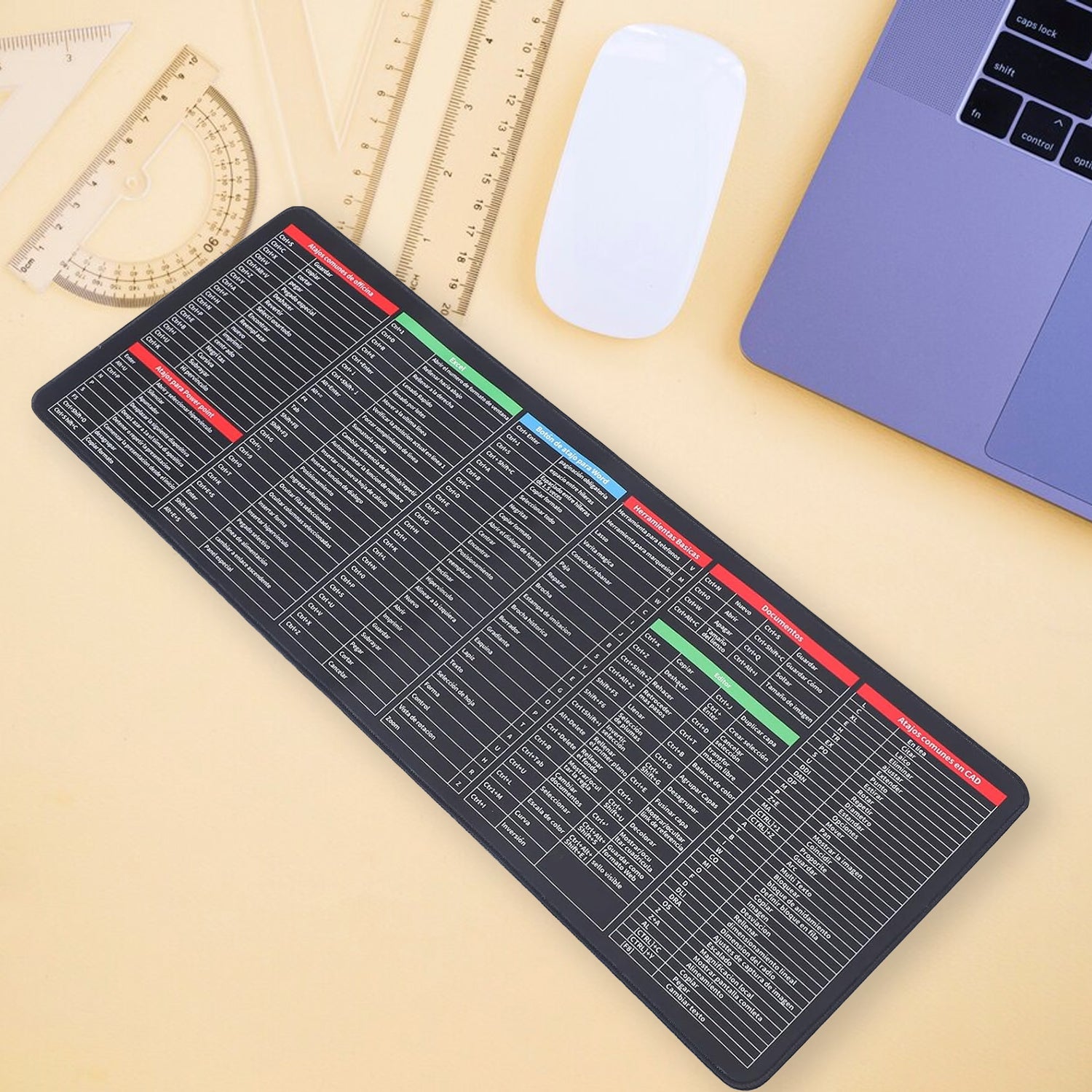 ALVENZA Shortcut Keyboard Mat – Large Anti-Slip Desk Pad | worko