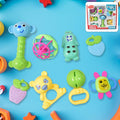 ALVENZA Baby Rattle & Teething Set – 8-Piece Non-Toxic | Aditi