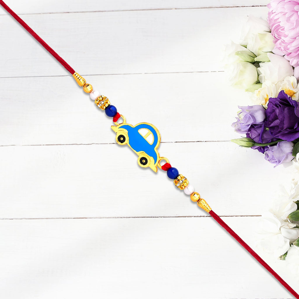 ALVENZA Car Design Rakhi for Kids - Perfect for Little Brothers on Raksha Bandhan
