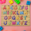 Wooden ABC Puzzle Shapes Learning Board for Toddlers | Little Learners