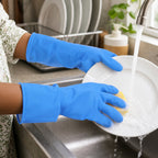 Rubber Cleaning Gloves Reusable and Waterproof for Household Tasks