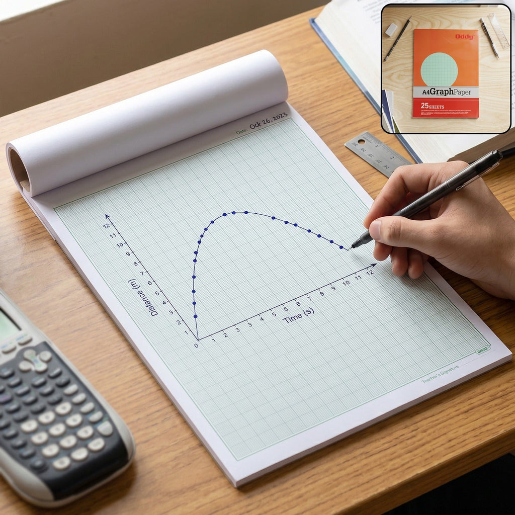A4 Graph Paper Pad Precise 1mm Square Grid for Technical & Academic Use