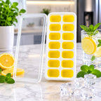 Ice Cube Tray with Spill-Proof Lid Effortless Ice Making and Space Saving