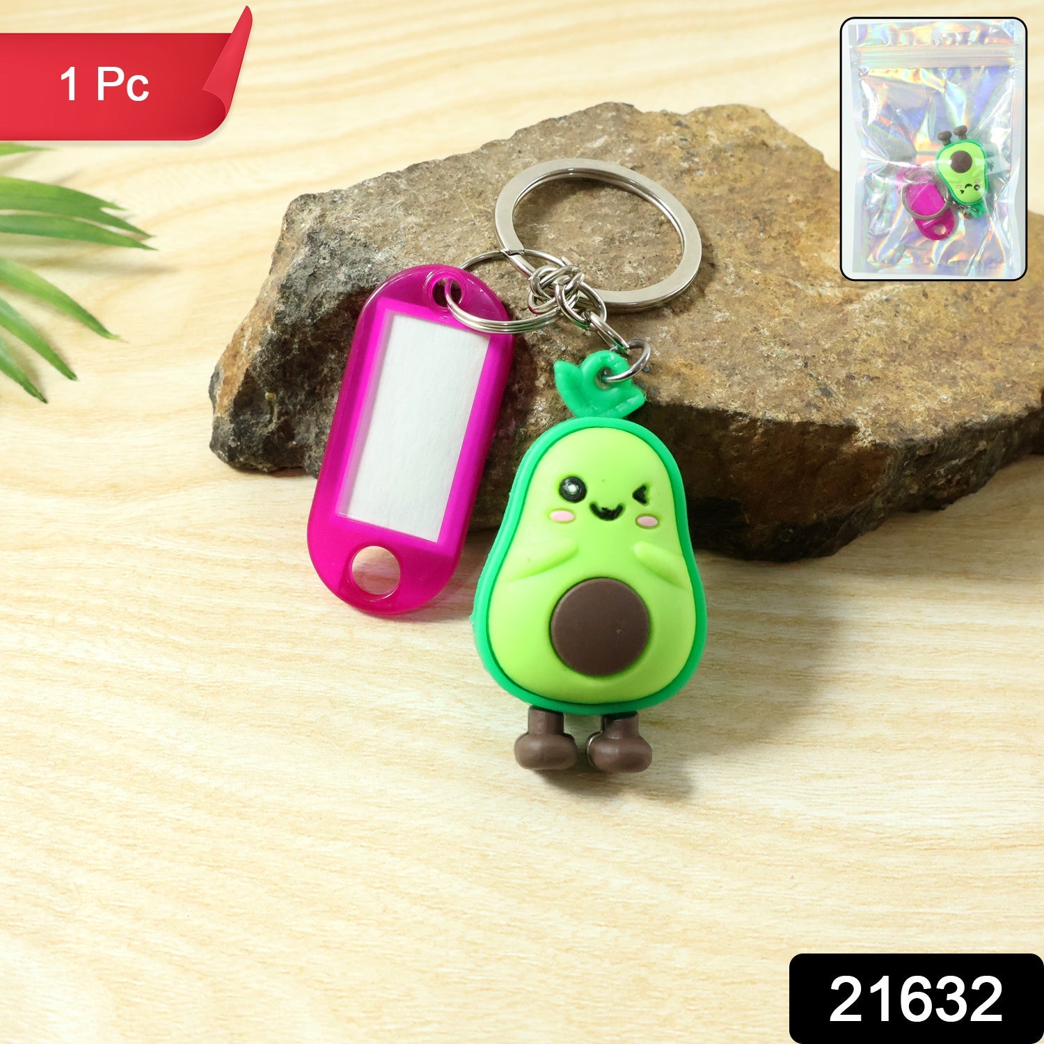 ALVENZA Cartoon Character Keychain with Label Tag Holder – Fun & Practical