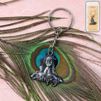 ALVENZA Lord Shiva Metal Keychain Set – Durable Spiritual Key Rings (2 Pc)