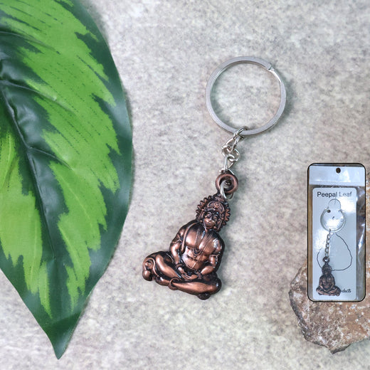 ALVENZA Lord Hanuman Sitting Pose Keychain – Durable Metal Devotional Accessory