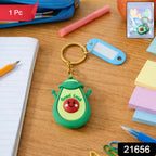ALVENZA Avocado Keychain – Cute Cartoon Design with ID Tag