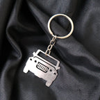 ALVENZA Metal Jeep Shape Keychain – Durable Stainless Steel Accessory