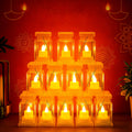 ALVENZA LED Storm Lantern Decorative Lights – Set of 12 Battery-Operated Flameless Lanterns