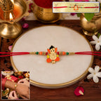 ALVENZA Lord Ganesha Beads Rakhi – Stylish Traditional Thread for Bhai