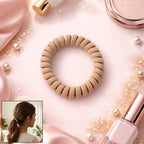 Soft Stretchable Spiral Coil Hair Band No Crease & Gentle Hold