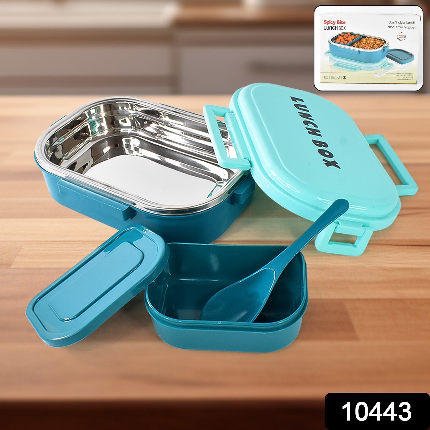ALVENZA Stainless Steel Lunch Box – 3-in-1 Leakproof Set | Lunchie Bunchie