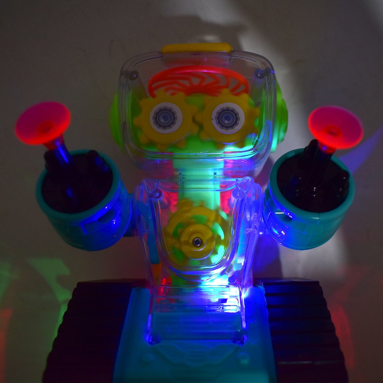 ALVENZA Transparent Gear Robot Car – Lights, Sound & Gears | Aditi