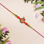 ALVENZA Krishna Rakhi – Red Beaded Auspicious Thread for Brother