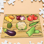 Wooden Vegetable Puzzle Educational Toy for Toddlers | Inventive Play