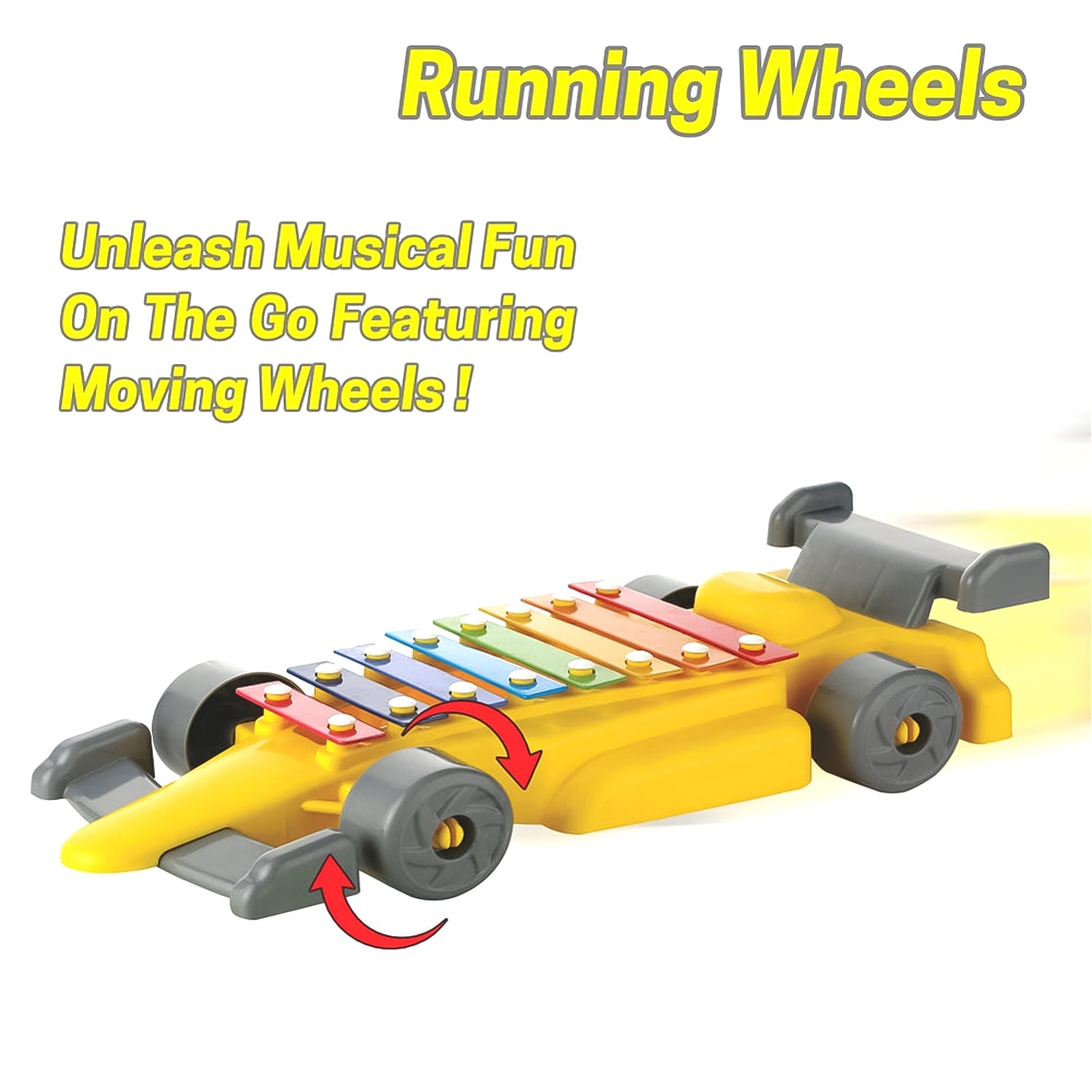 Kids Musical Car Xylophone 8-Key Plastic Instrument | Aditi - Detail View 5