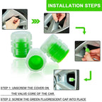 ALVENZA Luminous Tyre Valve Caps – Glow-in-Dark, Universal Fit | RaceVault