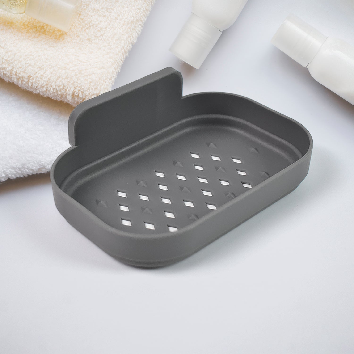 Wall-Mounted Soap Dish Self-Adhesive Plastic Holder | Mist & Relax
