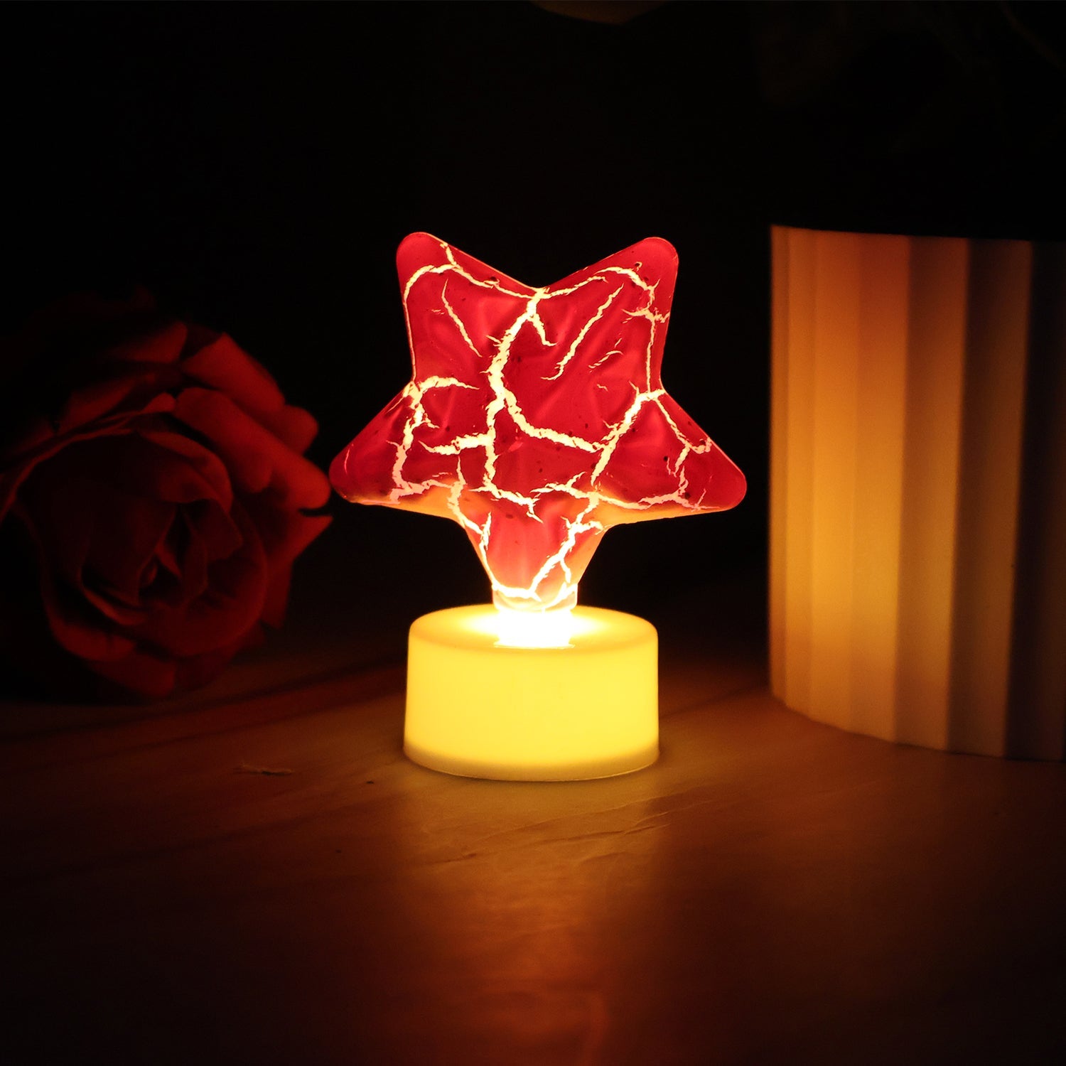 ALVENZA Star Shape LED Tealight Candles – Set of 12 Decorative Lights