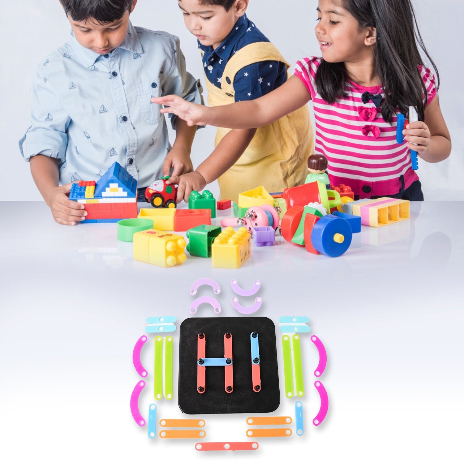 Alphabet Numeric Puzzle Educational Toy for Kids | Inventive Play - Front View