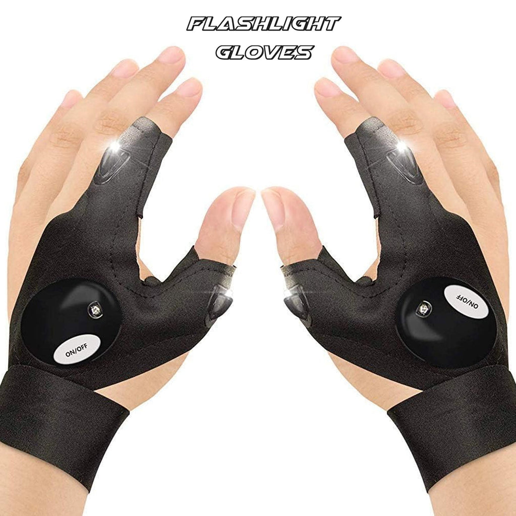 LED Flashlight Gloves Hands-Free Work & Outdoor Light | Grow Wear - Back View