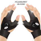 LED Flashlight Gloves Hands-Free Work & Outdoor Light | Grow Wear - Back View
