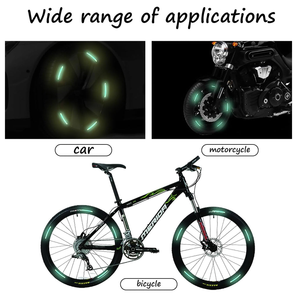ALVENZA Reflective Car Wheel Stickers – Multicolored 20 Pcs for Night Safety | Velvet Wheels