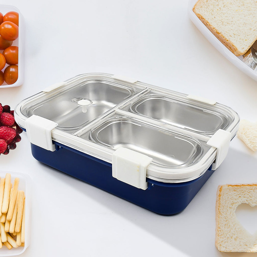 ALVENZA Insulated Lunch Box – 3-Compartment Stainless Steel | Lunchie Bunchie