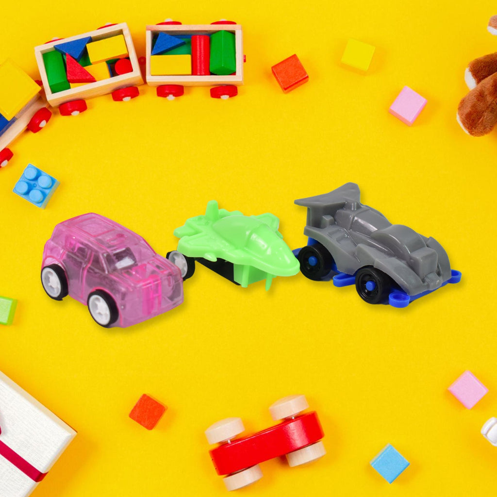 Pull Back Car Set 12 Mini Vehicle Toys for Kids | Aditi - Front View