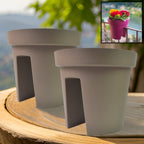 ALVENZA Balcony Flower Pot Holder – Durable 2 Pc Set | Plant Edge