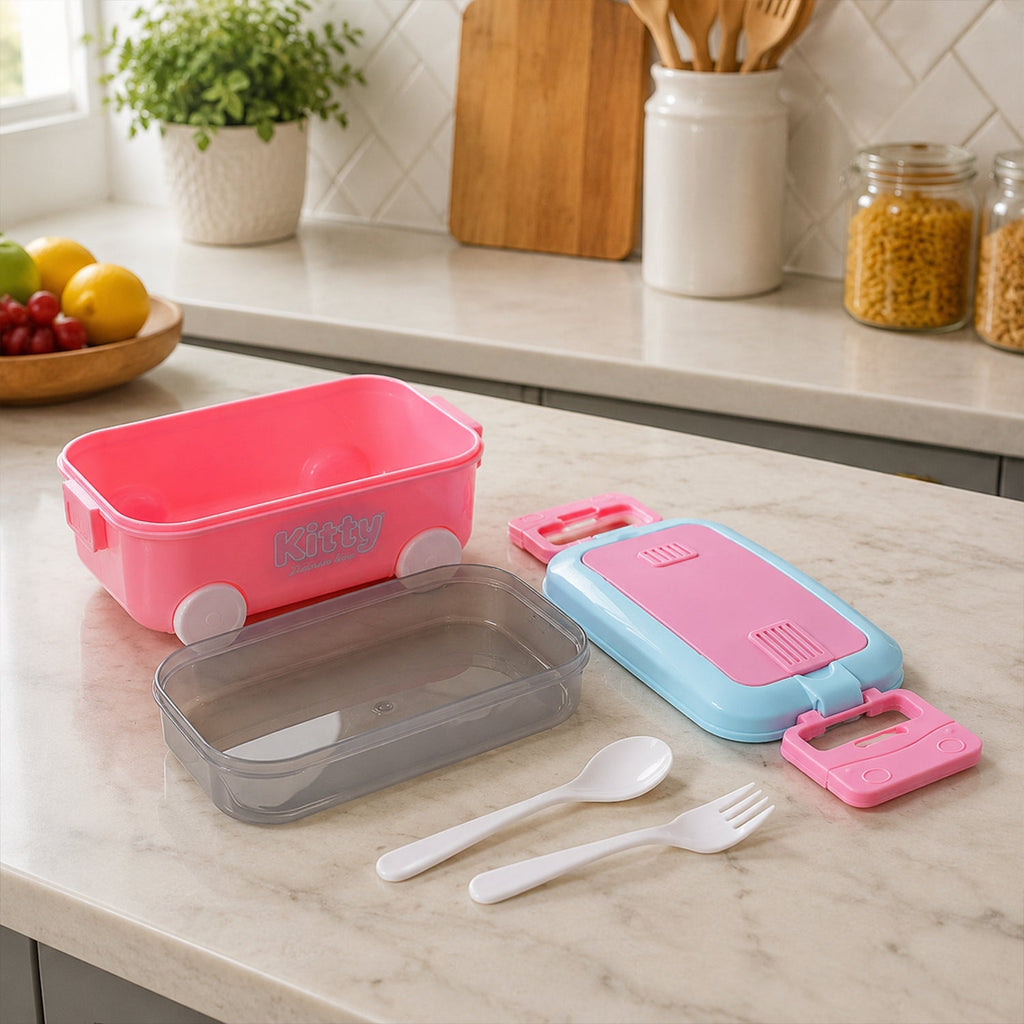 Kids Car Shape Lunch Box with Wheels Fun and Leakproof Design - Detail View 7