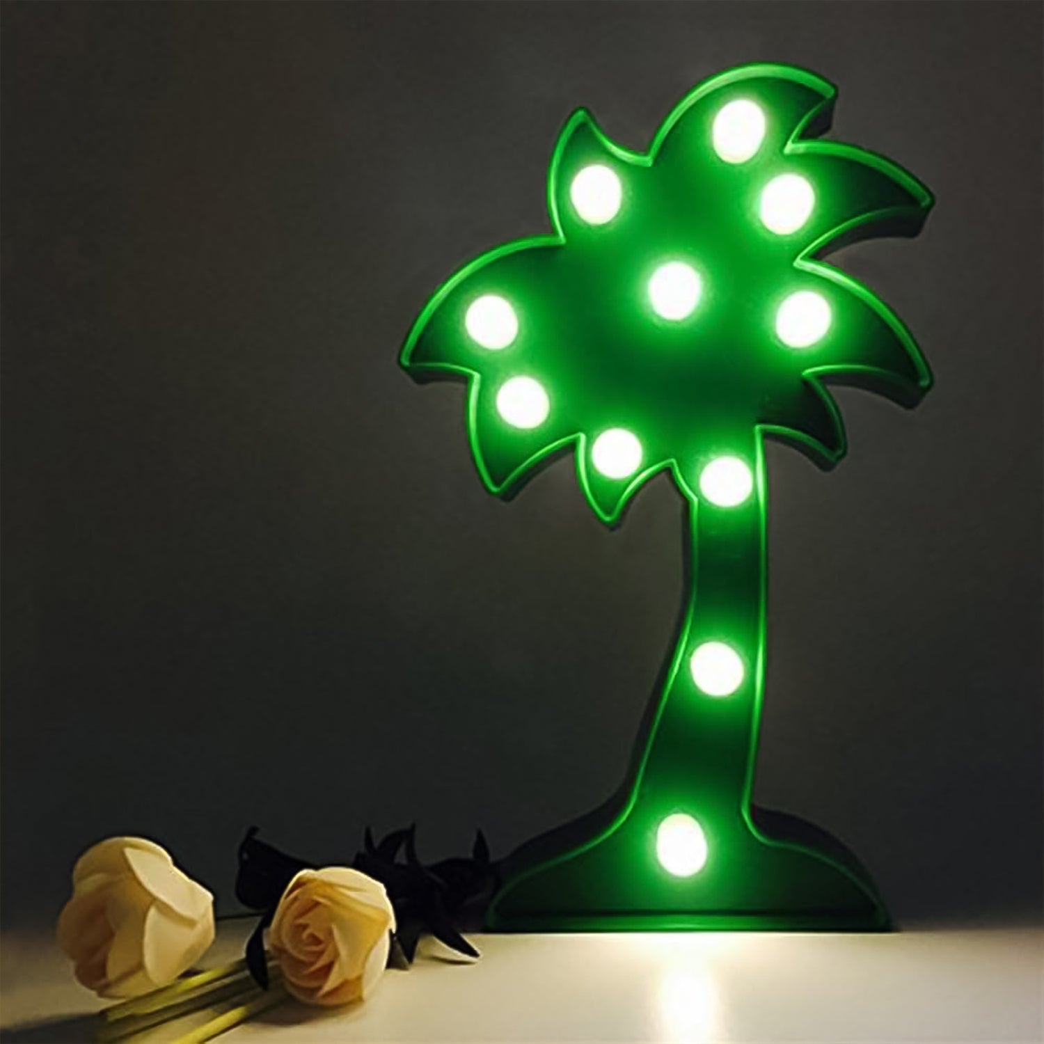 Coconut Tree LED Lamp Romantic Table Night Light | Tidy Table - Detail View 5