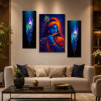 Krishna Wall Art Vibrant MDF Painting for Spiritual Dcor - Front View