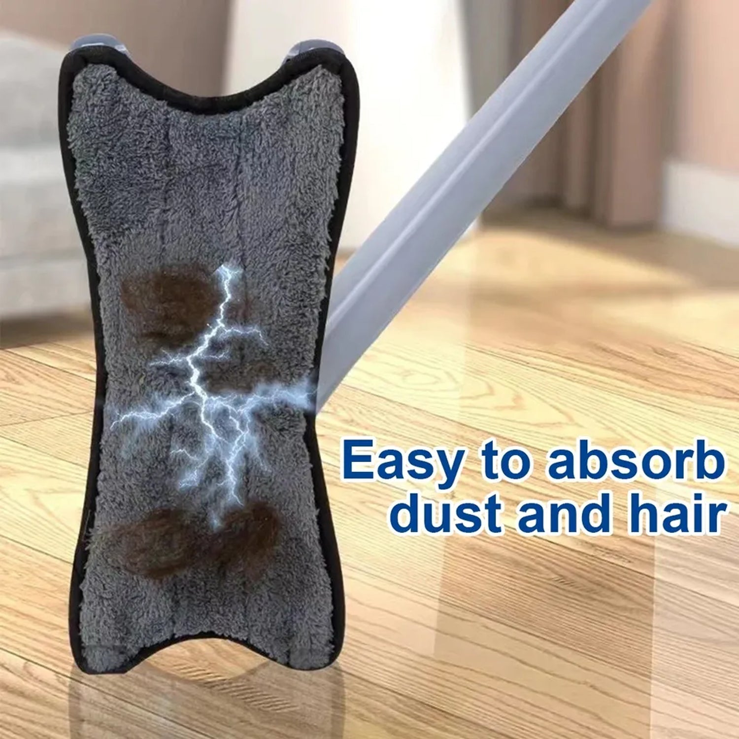 ALVENZA Flat Mop – 360° Rotating Head, Easy Squeeze | Velvet Wipe