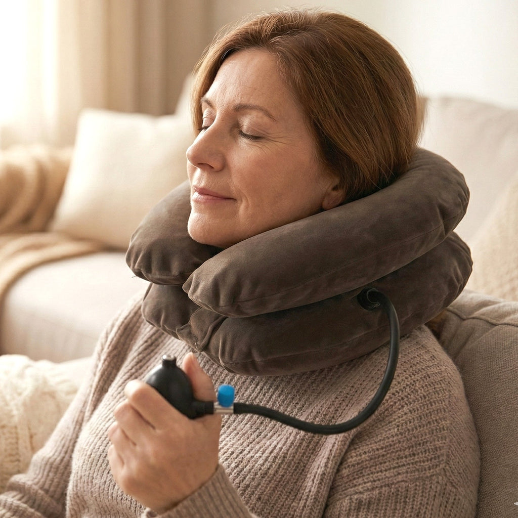 Cervical Neck Traction Collar – 3 Layer Inflatable Support for Pain Relief