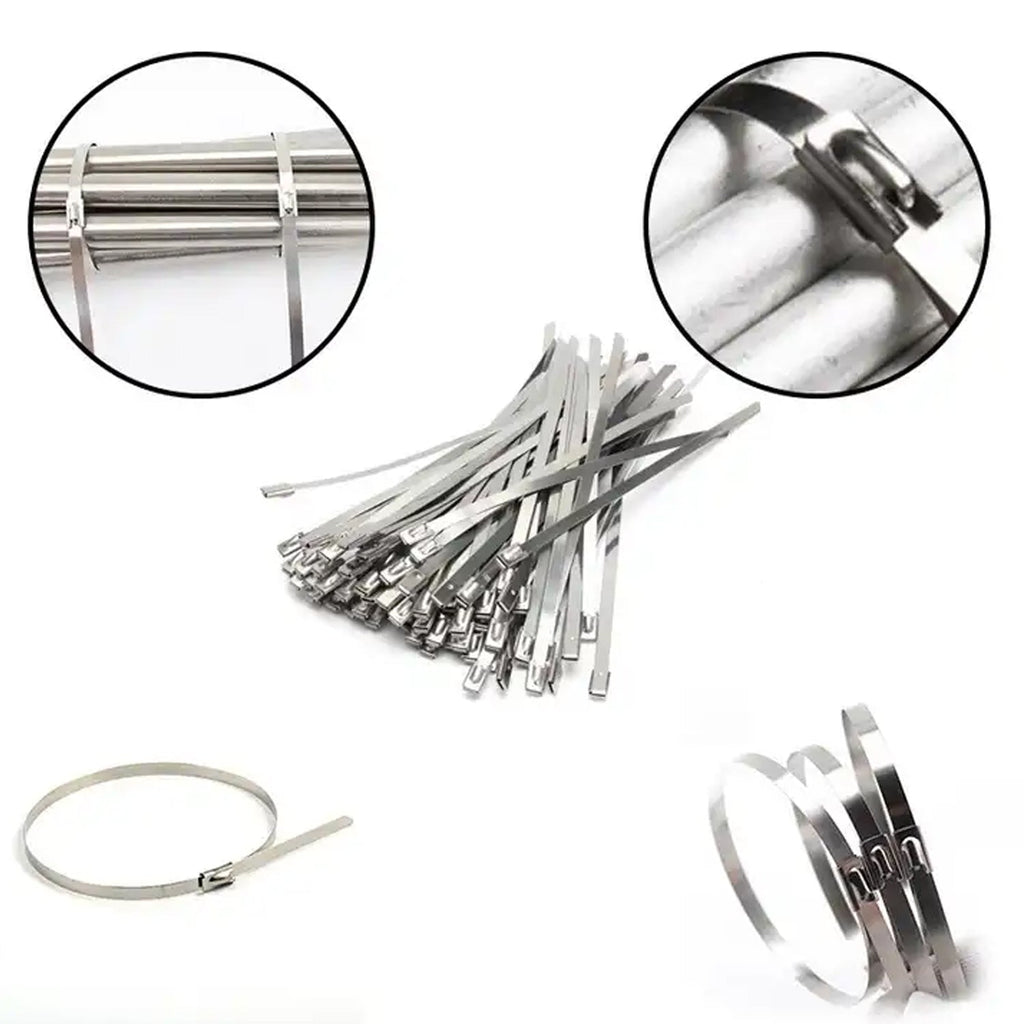 ALVENZA Stainless Steel Cable Ties – Heavy-Duty, 100 Pc | DeoDap