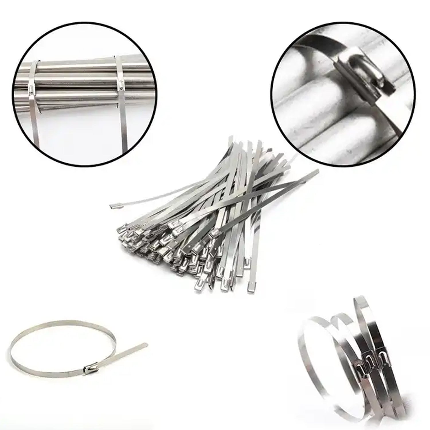 ALVENZA Stainless Steel Cable Ties – Heavy-Duty, 100 Pc | DeoDap
