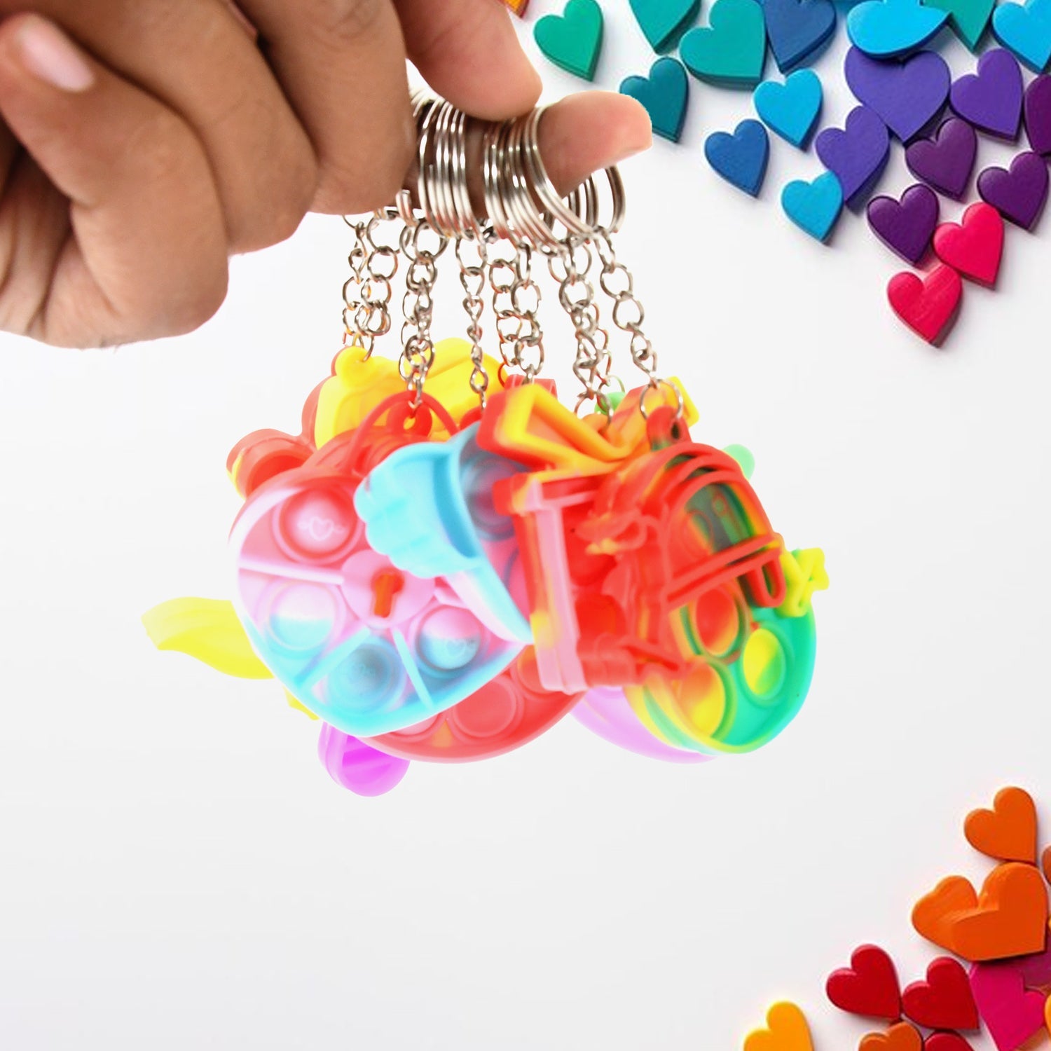 ALVENZA Pop It Keychain – Stress Relief Fidget Toy for Kids | Little Learners