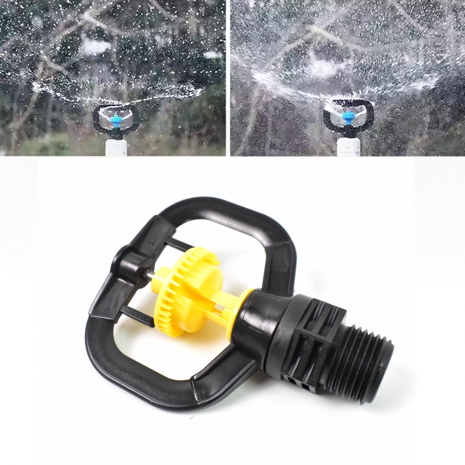 Rotating Sprinkler Nozzle Efficient Garden Watering | Grow Garden Tools - Front View